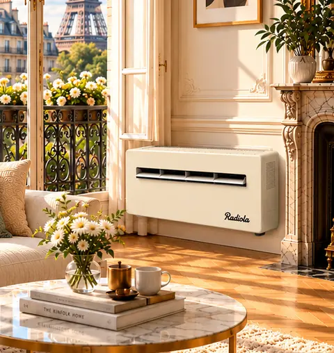 Silenceo Sixties crème dans un salon parisien